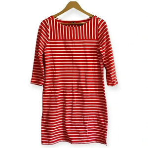 Land's End Red and White Striped Nautical Dress